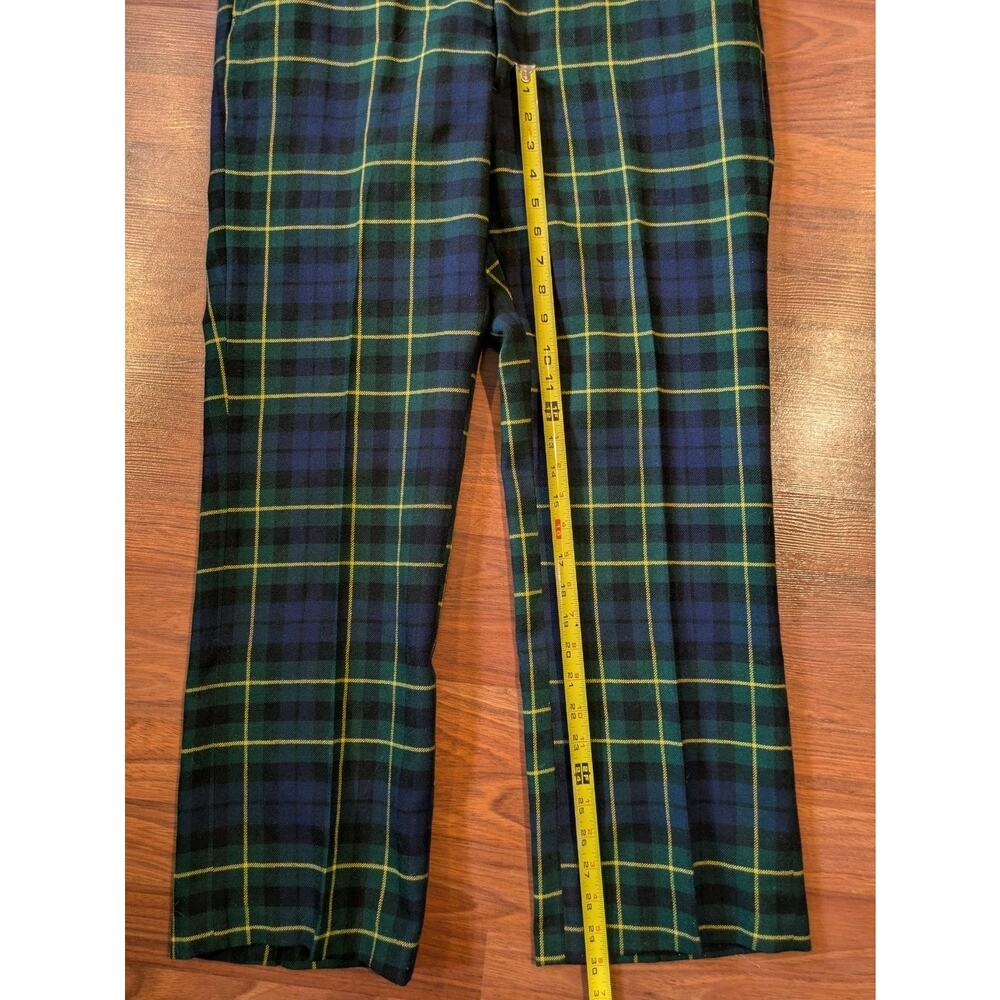 Vintage Austin Hill Wool Plaid Trousers Mens 34x30 Preppy Golf Pants Made In USA - Picture 4 of 9